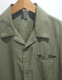 80s haband open collar shirt noroll
