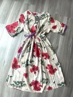 【本日限定ゲリラセール】ワンピース ロング ゆったり 大きめサイズ 花柄 XL