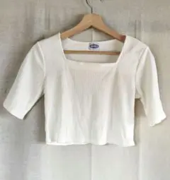 1095 ホワイト クロップドTシャツ