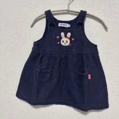 ミキハウス うさこちゃんワッペン ジャンパースカート