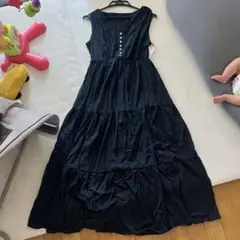 新品未使用　グレイル　ノースリーブロングワンピース ブラック Mサイズ