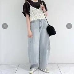 新品　Wcloset カーブデニムパンツ