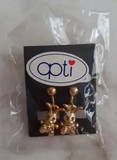 【新品】Opti オプティ イヤリング ラビット ゴールド