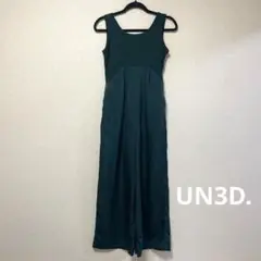 UN3D. アンスリード リブコンビ オールインワン グリーン ハイウエスト