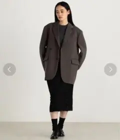 エディション　フリル付きスカート　ブラック