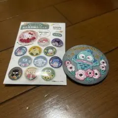サンリオ　花言葉　刺繍缶バッジ　ハンギョドン