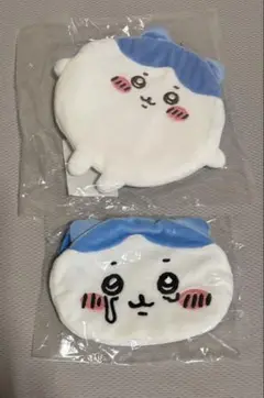 ちいかわ　ハチワレ　まんまるふわっとコレクション　D賞　おかおポーチ