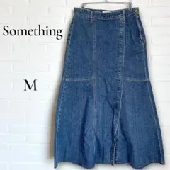 Something デニムスカート フレアスカート M 大人女子 おしゃれ