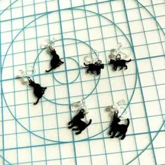 黒猫大集合イヤリング