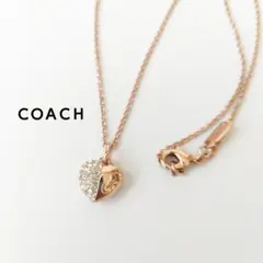 コーチ COACH ハート モチーフ ネックレス ピンクゴールド アクセサリー