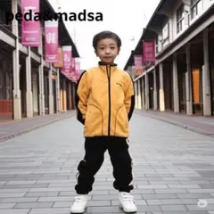 【大特価】peda&mada オレンジ フリースジャケット 150cm キッズ