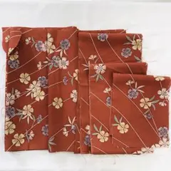 U2508-1　解き着物　着物リメイク　はぎれ　ハンドメイド　花柄