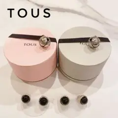【新品未使用】TOUS トウス オニキス ピアス 天然石 ペアで!
