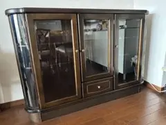 ダークブラウン木製キャビネット