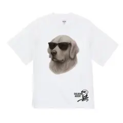 ハイクオリティー Tシャツ イヌモノクロイラスト　ペン画風アート