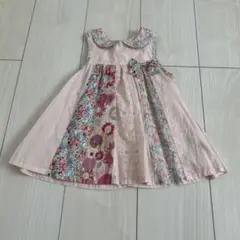 【美品】ベビー　ワンピース　花柄ピンク　80