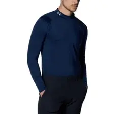 UAヒートギア フィッティド ロングスリーブ モック シャツ　メンズXL