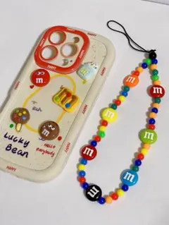 iPhone16Pro M&M風 ケース＆ストラップ 新品