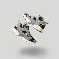 Reebok Instapump Fury グレー/ブラック ラックス レザー