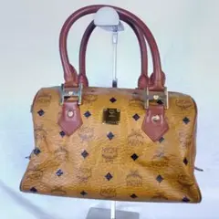 【MCM】エムシーエム ボストンバッグ ハンドバッグ ヴィセトス キャメル 茶色