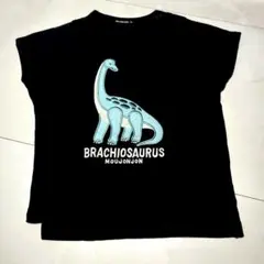 Moujonjon ブラキオサウルス Tシャツ 90cm ネイビー
