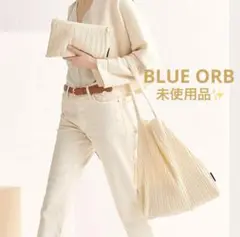 未使用✨BLUE ORB プリーツ　トートバッグ　韓国　Korea
