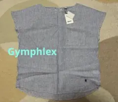 Gymphlexフレンチリネン ストライプシャツ サイズ14