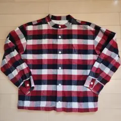 無印良品 チェック柄コットンシャツ 140cm