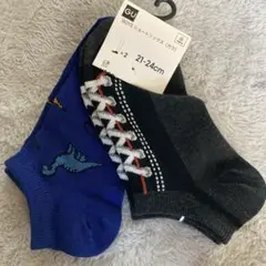 新品タグ付き　GU キッズ靴下 21-24cm 2足セット