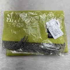 タケオキクチ　カシミヤ100%マフラー　ライトグリーン/グレー　新品未開封