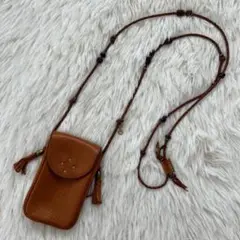 genten ゲンテン ロゴ オールレザー ポシェット ミニ ショルダーバッグ
