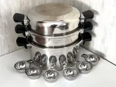 ⭐︎アムウェイクイーン ステンレス両手鍋 3段 蒸し器 直径27cm amway⭐︎