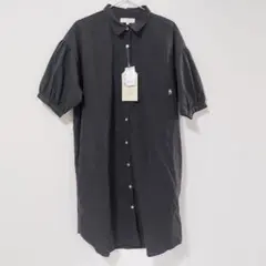 logos days 半袖ロングシャツワンピース M