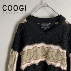 【シンプルカラー☆人気2XLサイズ】coogi クージー 立体編込み 3Dニット