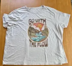 GO WITH THE FLOW Tシャツ ライトグレー