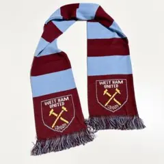 ウェストハム サッカー マフラー　新品未使用 欧州製 1点限定特価 ウェストハム サッカー マフラー 新品未使用 欧州製