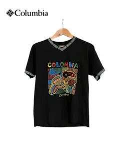 Columbia カラフルトゥカンTシャツ Mサイズ　ブラック　古着