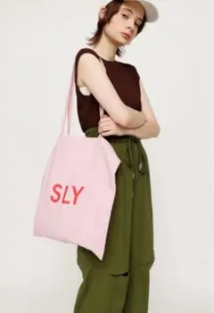 SLY ピンク キャンバス ショルダーバッグ