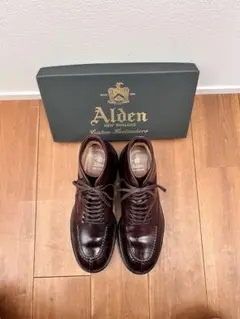 良品○ALDEN 4545H タンカーブーツ コードバン 10D オールデン タンカーブーツ コードバン ブラック （ALDEN 4545H