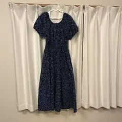UNIQLO 花柄半袖　ロングワンピース