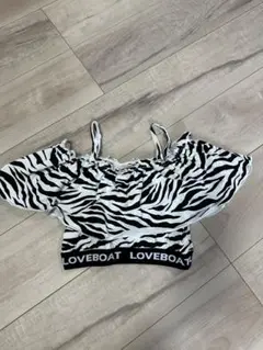 LOVEBOAT ゼブラ柄 クロップトップ