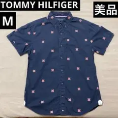 TOMMY HILFIGER トミーヒルフィガー 総柄 シャツ 美品 M