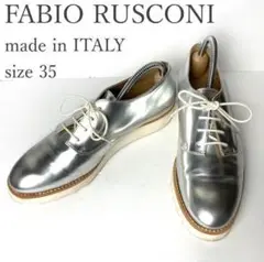 FABIO RUSCONI ローファー オクスフォードシューズ 厚底 レーアップ