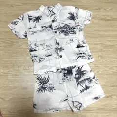 ハワイ　キッズアロハシャツ　セットアップ