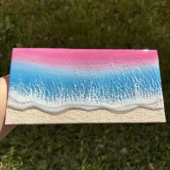 レジン　海アート　オーシャンアート　長方形MDFパネル　No.956
