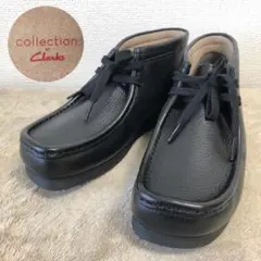 人気★極美品 Clarks ワラビー Wallabee レザー 黒 26cm