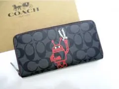 coach 新品 ジッピーウォレット キース へリング