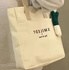 可愛いネギのマスコットキーホルダー付き♩キャンバスバッグ