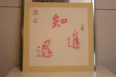 書道作品 「知進退」