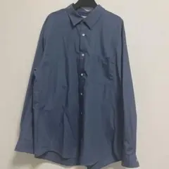 [美品] GU メンズ 長袖シャツ ブルー